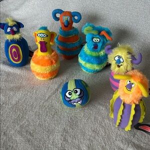 Melissa And Doug Monster Bowling Lot Replacement Plush Pins Stuffed Toys